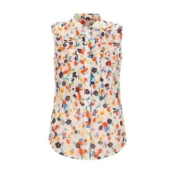 Cabi Tux Ruffle Blouse Top 6108 Floral Size small - Picture 1 of 7